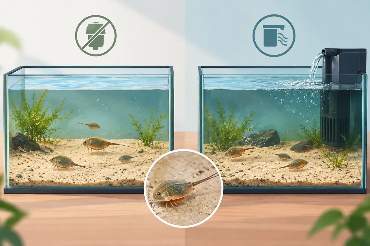 Triopsbecken mit oder ohne Filter richtig planen