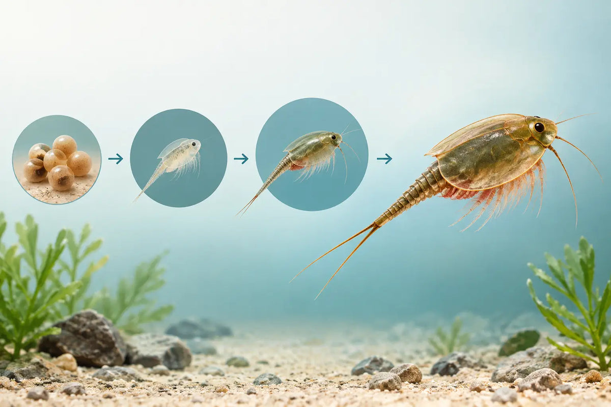 Triops Entwicklung vom Ei zum Urzeitkrebs